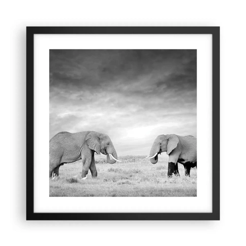 Affisch i svart ram - Grått är vackert - 40x40 cm