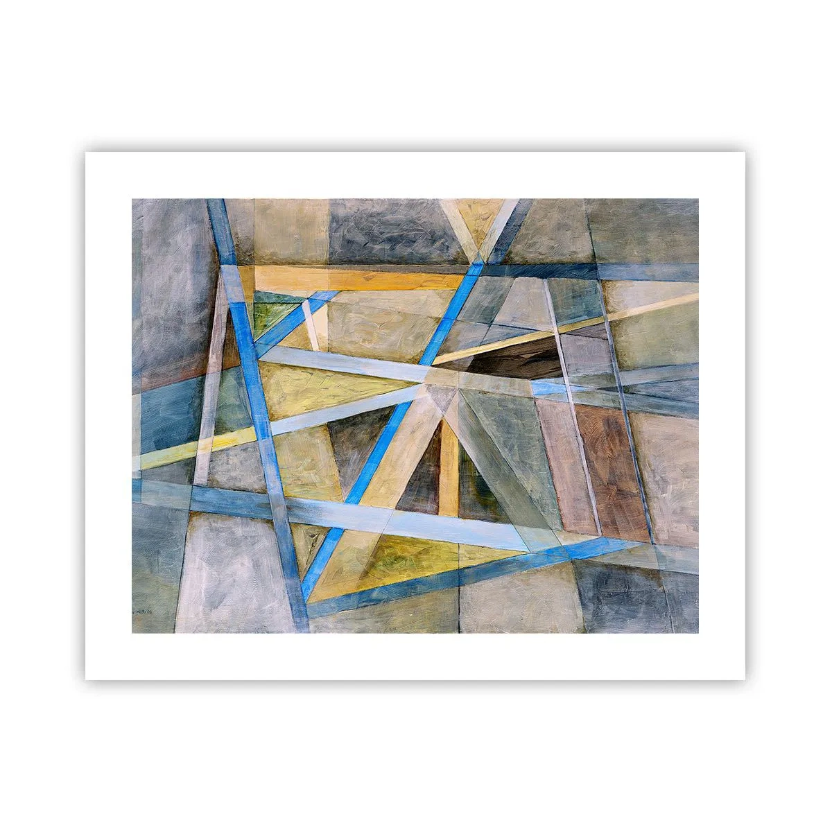 Affisch - Rakt fram eller diagonalt? - 50x40 cm