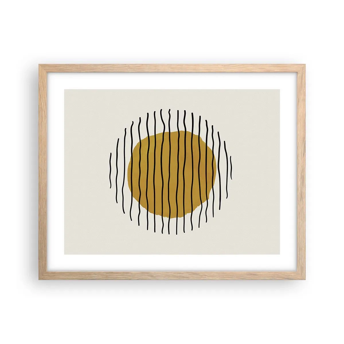 Affisch i ram av ljusek - Abstraktion som darrar av glöd - 50x40 cm