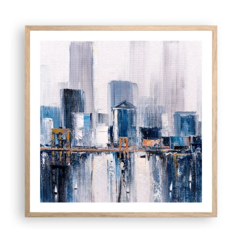Affisch i ram av ljusek - New York-impression - 60x60 cm