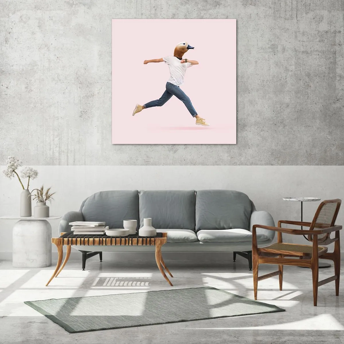 Glastavla - Bild på glas - En nypa absurd - 50x50 cm