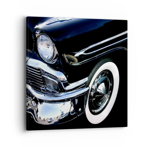 Canvastavla - Bild på duk - Klassik i silver, svart och vit - 40x40 cm