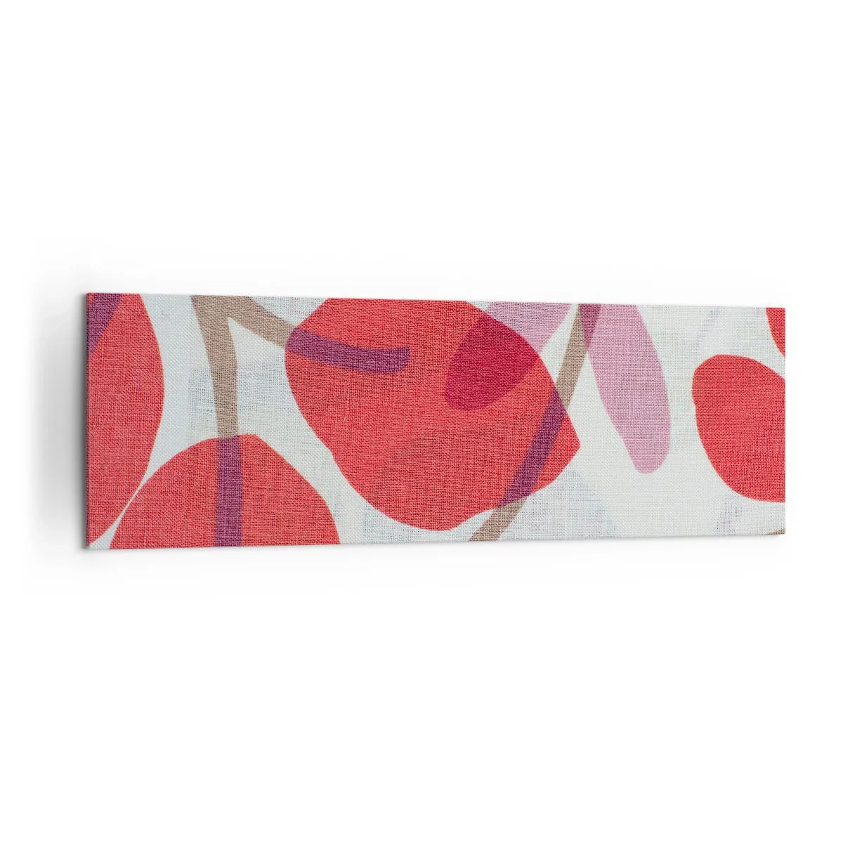 Canvastavla - Bild på duk - Blomsterkomposition i rosa - 160x50 cm