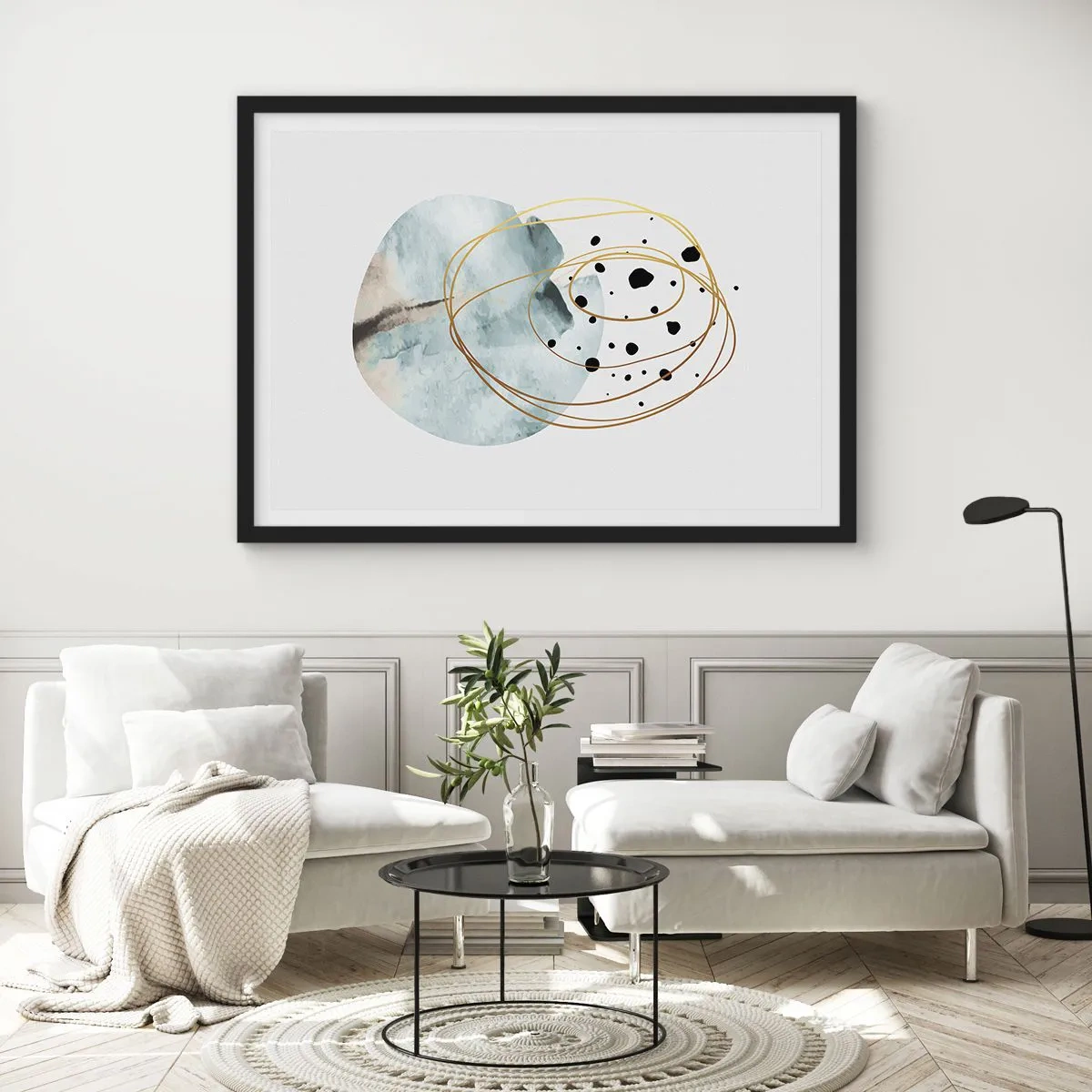 Affisch i svart ram - I rummets famn - 50x40 cm