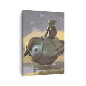 Canvastavla - Bild på duk - Rast under en fantastisk resa - 50x70 cm