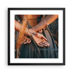 Affisch i svart ram - Bunden till naturen - 40x40 cm