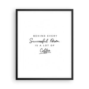Affisch i svart ram - Framgångens hemlighet - 40x50 cm