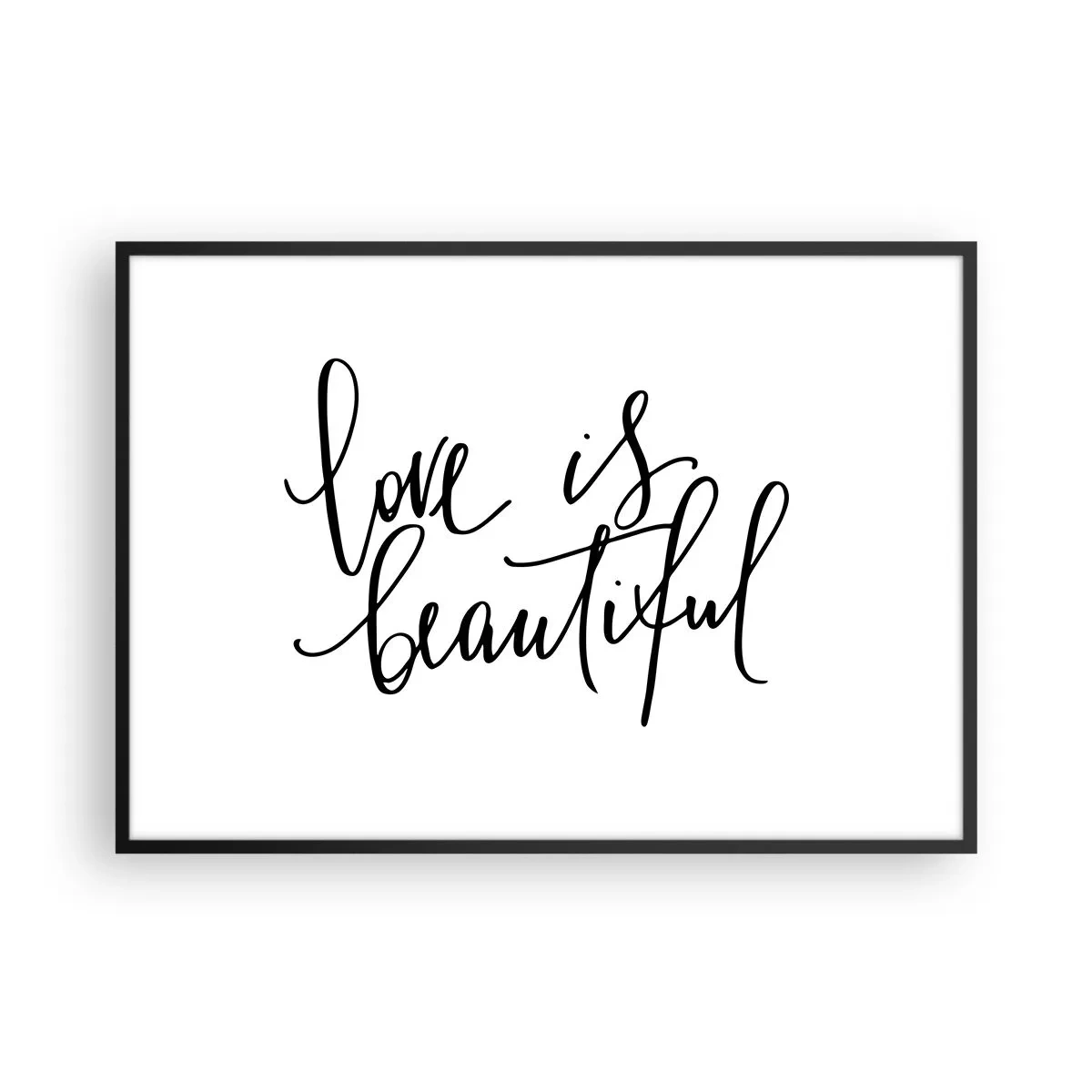 Affisch i svart ram - Läs och upprepa - 100x70 cm