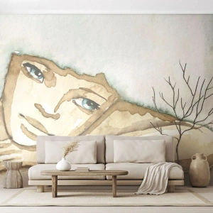 Fototapet Premium Sand - Poesiträdet växer ur tystnaden - Saga, Abstraktion, För barn - 100x70 cm