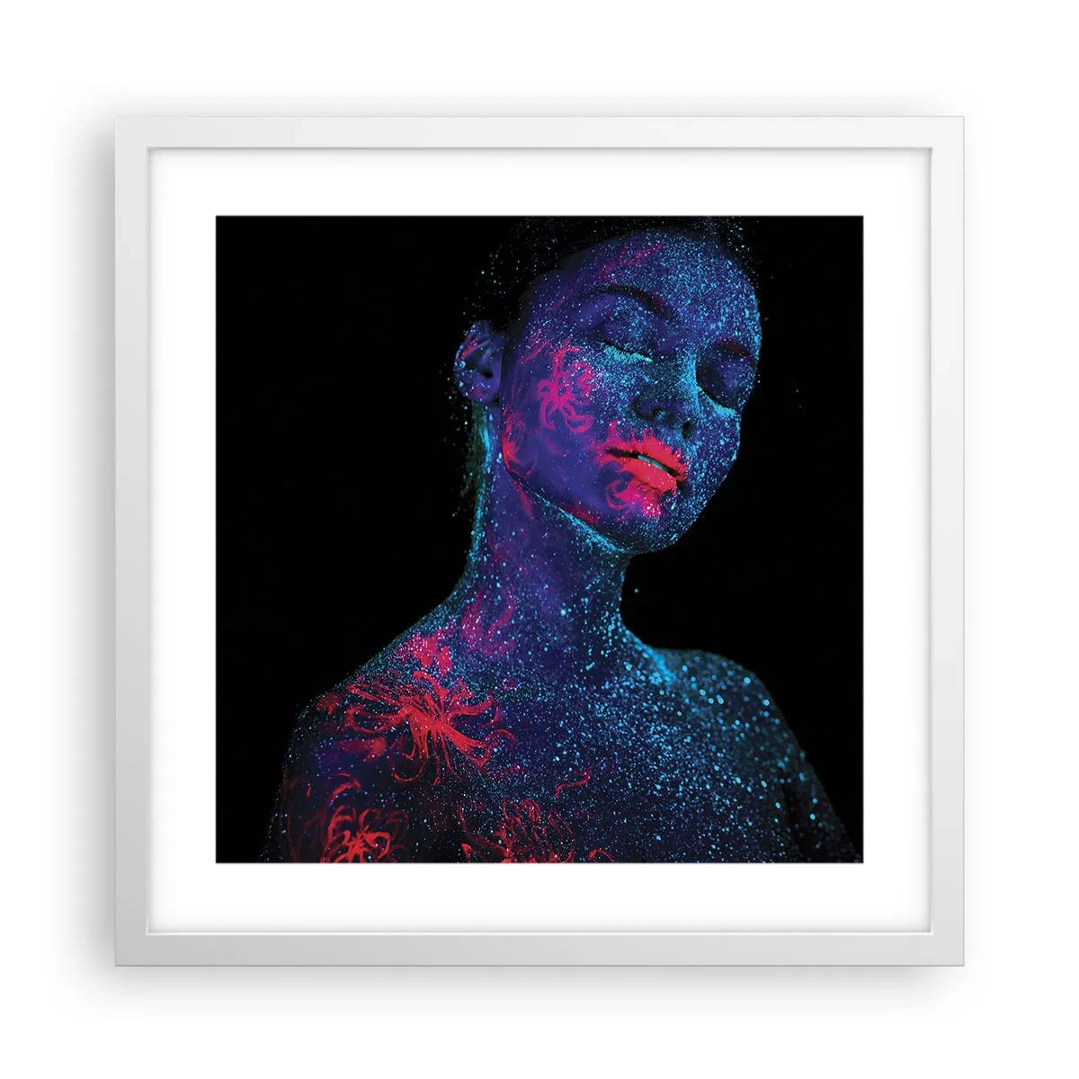 Affisch i vit ram - I sjärndammet - 40x40 cm