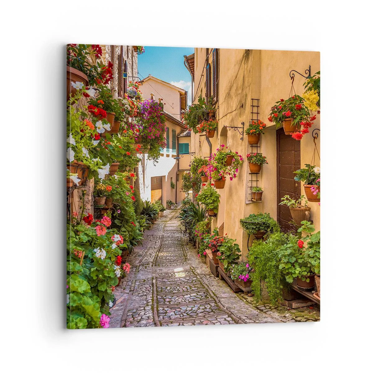 Canvastavla - Bild på duk - Italiensk gränd - 70x70 cm