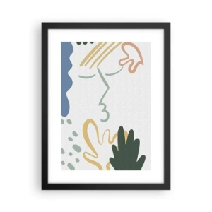 Affisch i svart ram - En kyss av blommor - 30x40 cm