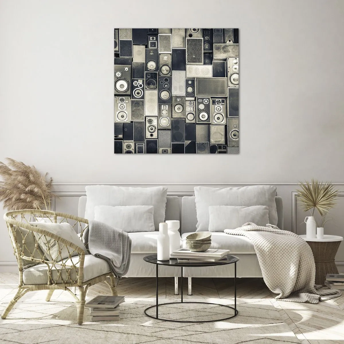 Glastavla - Bild på glas - Allt väl - 70x70 cm