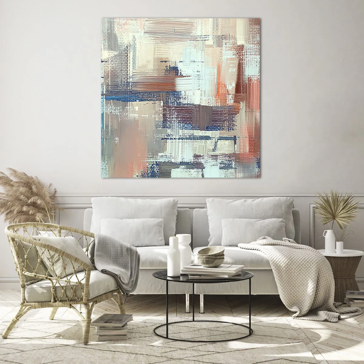 Glastavla - Bild på glas - Att nå ljuset - 70x70 cm