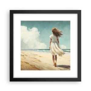 Affisch i svart ram - Att möta solen och vinden - 30x30 cm