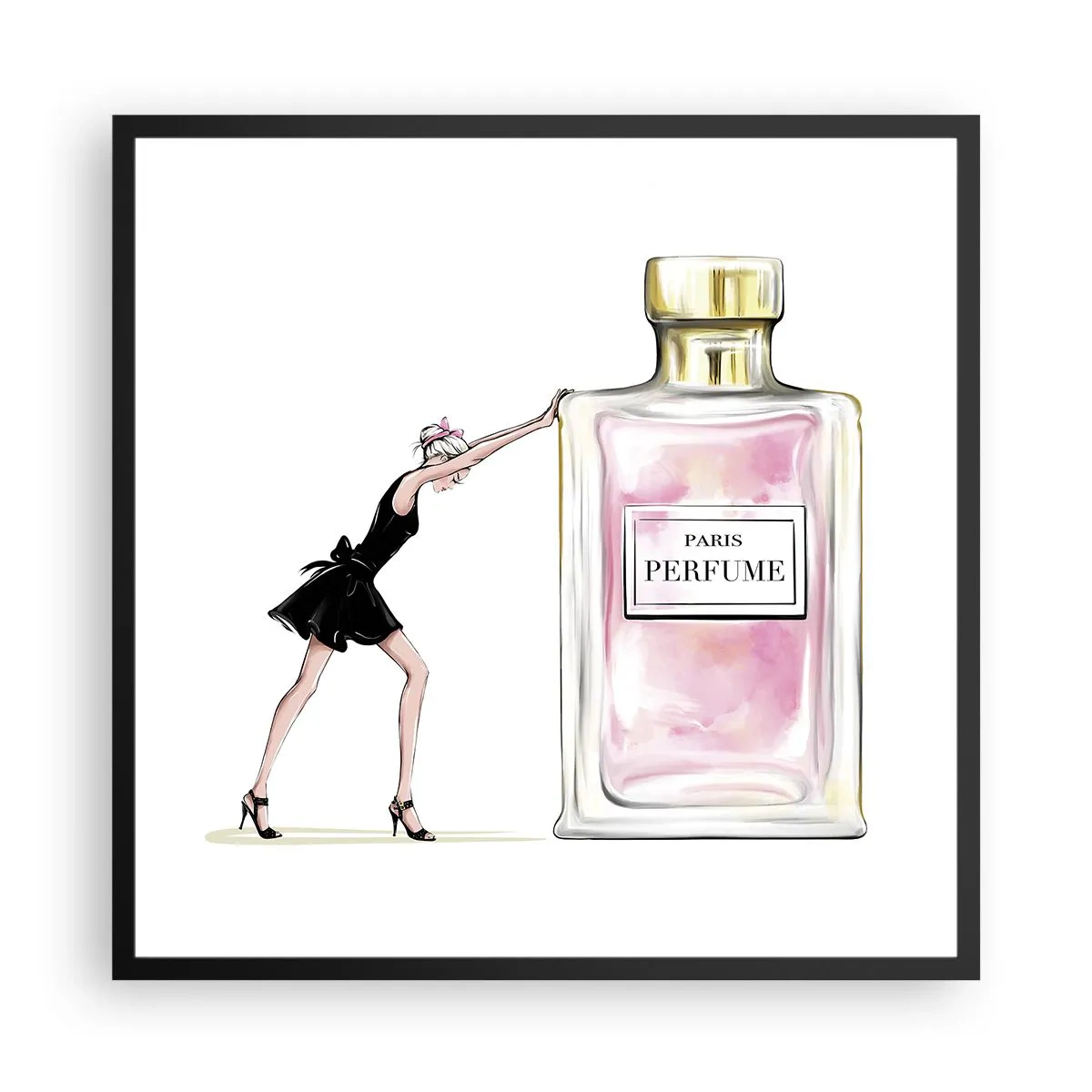 Affisch i svart ram - Kvinnlighetens kärna - 60x60 cm