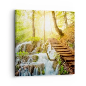 Canvastavla - Bild på duk - Efterlängtad svalka - 30x30 cm