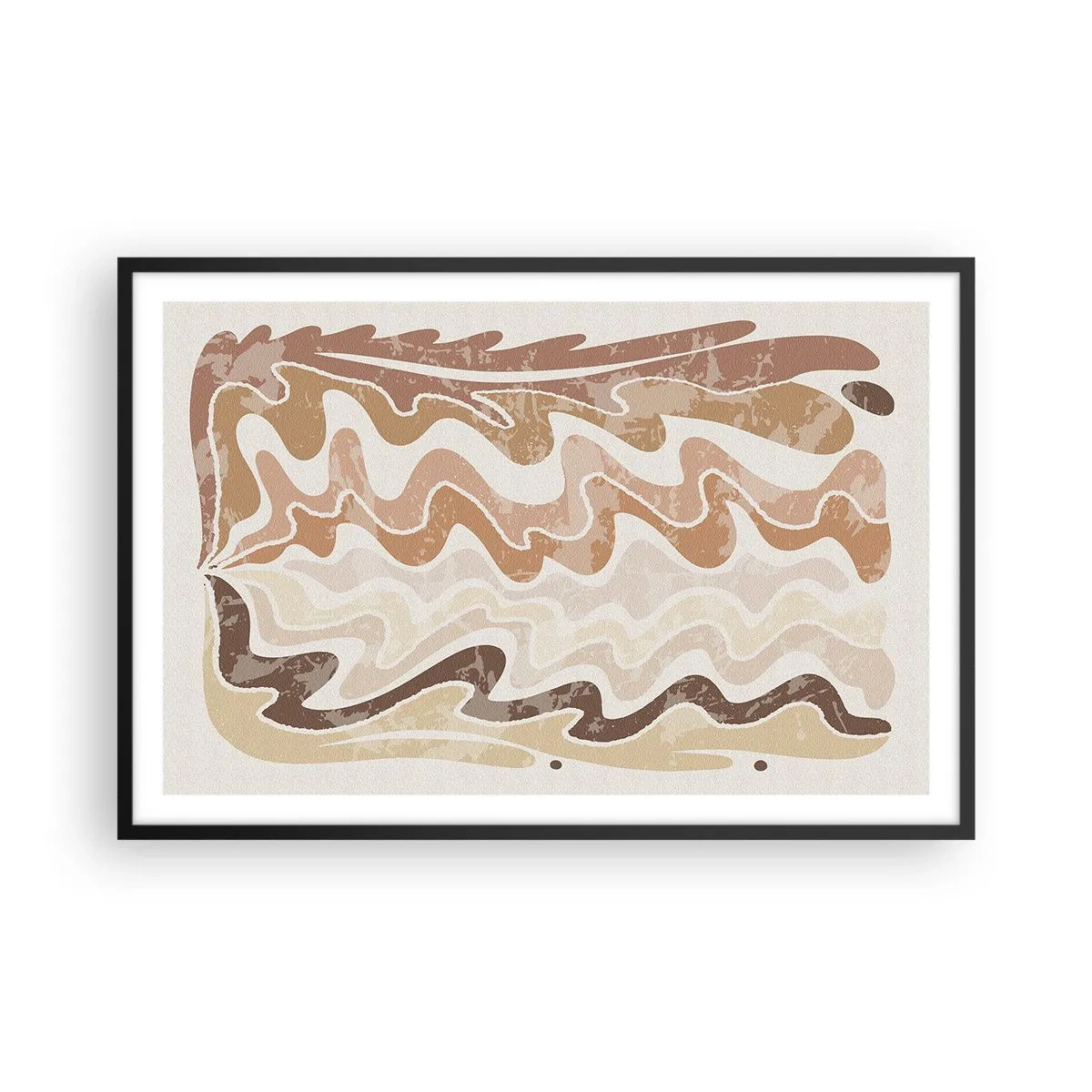 Affisch i svart ram - Bra energi - bra känslor - 91x61 cm