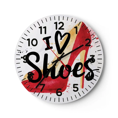 Väggklocka - Klocka på glas - Kärlek har flera namn - 30x30 cm