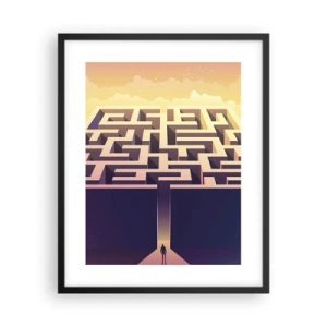 Affisch i svart ram - Dags för beslut - 40x50 cm