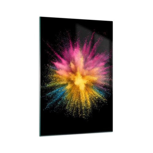 Glastavla - Bild på glas - Färgerna föds - 70x100 cm