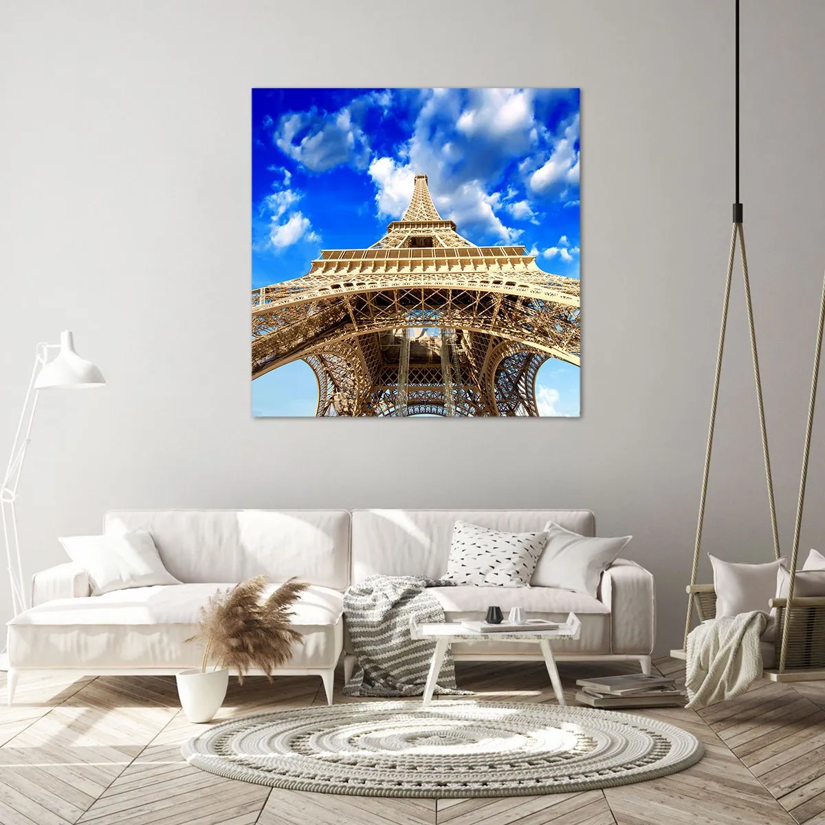 Canvastavla - Bild på duk - Nå himlen och molnen - 70x70 cm