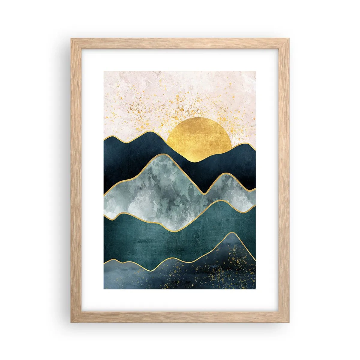 Affisch i ram av ljusek - Bortom bergen - 30x40 cm