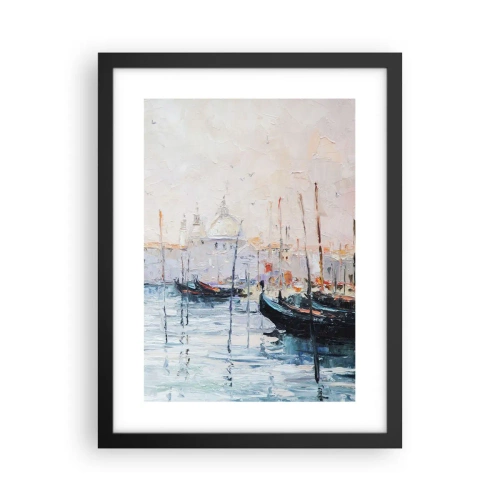 Affisch i svart ram - Bortom vatten, bortom dimma - 30x40 cm