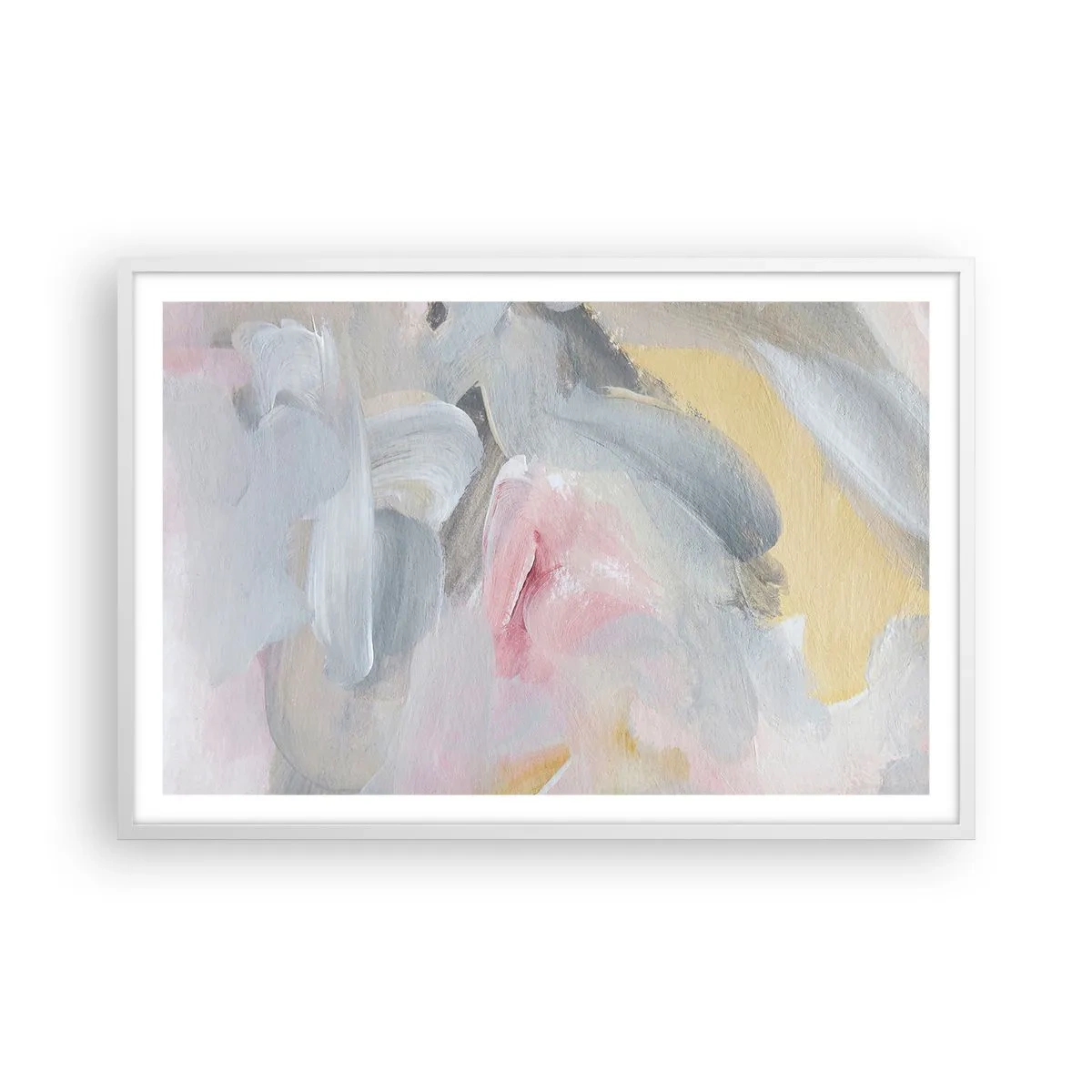 Affisch i vit ram - I en pastellfärgad värld - 91x61 cm