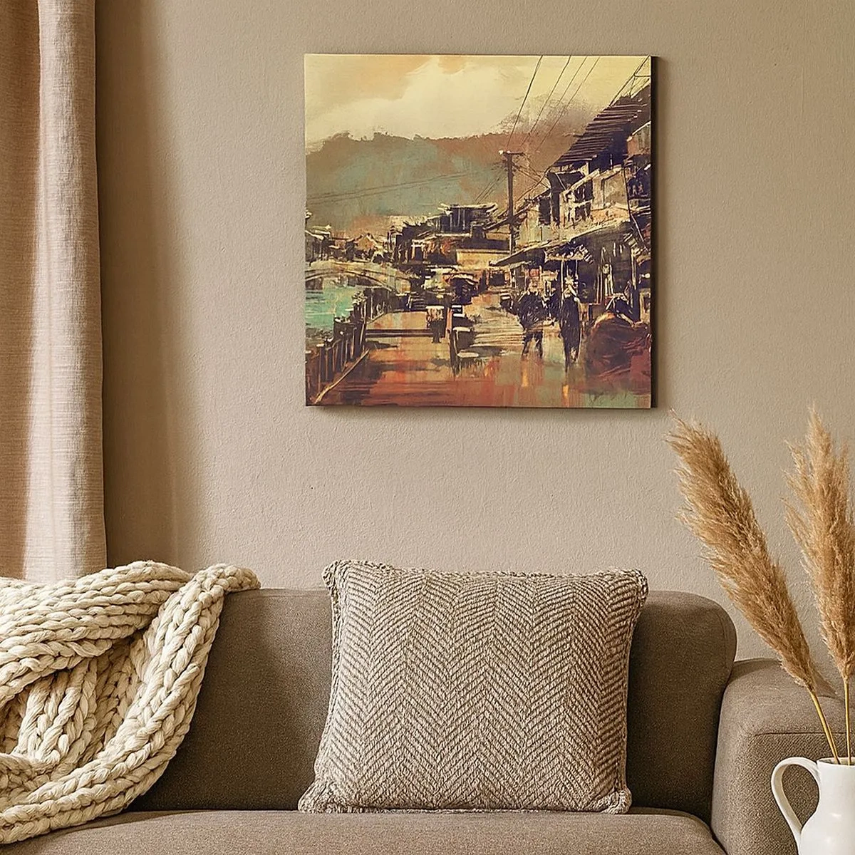 Canvastavla - Bild på duk - Livet som gråskalans rikedom - 30x30 cm