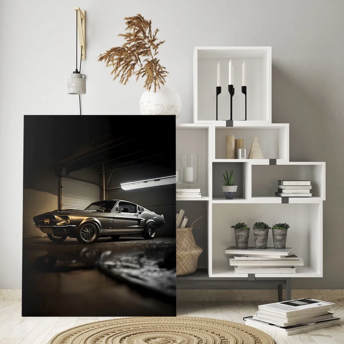 Glastavla - Bild på glas - Tillbaka till det förflutna - 70x100 cm