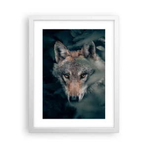 Affisch i vit ram - Jägare - 30x40 cm