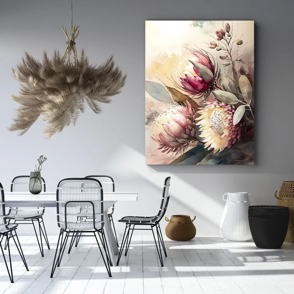 Canvastavla - Bild på duk - Från profil och en face - 50x70 cm