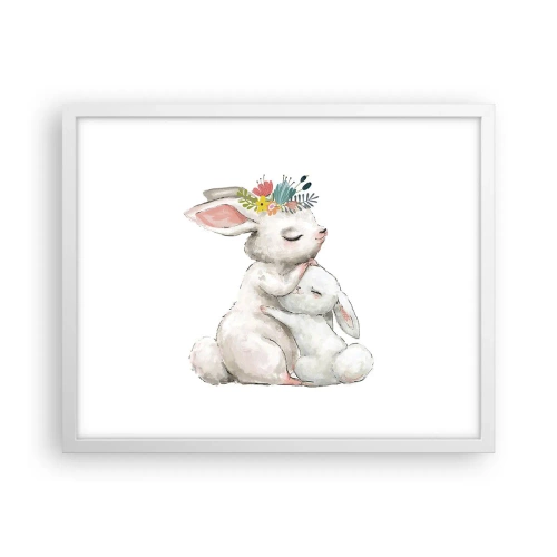 Affisch i vit ram - Alltid bäst hos mamma - 50x40 cm