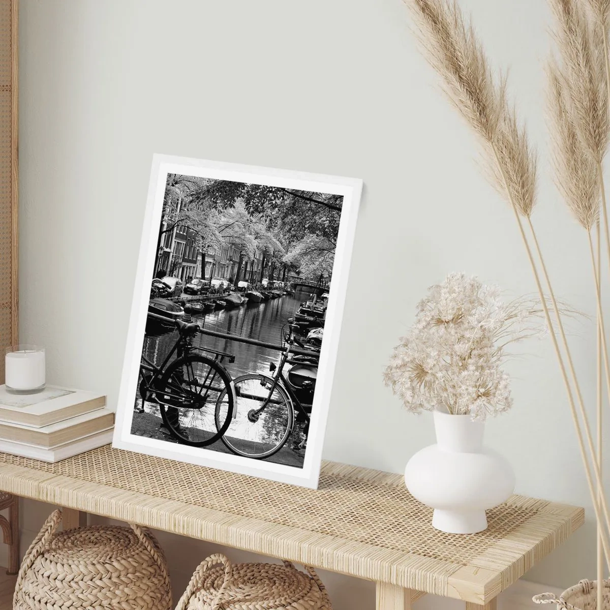 Affisch i vit ram - Mycket holländsk vy - 30x40 cm
