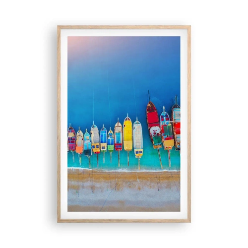 Affisch i ram av ljusek - Ur fågelperspektivet - 61x91 cm