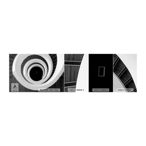 Fototapet Prov Standard Eco - Till sakens kärna - Bit, Abstraktion, Spiraltrappa - 100x30 cm