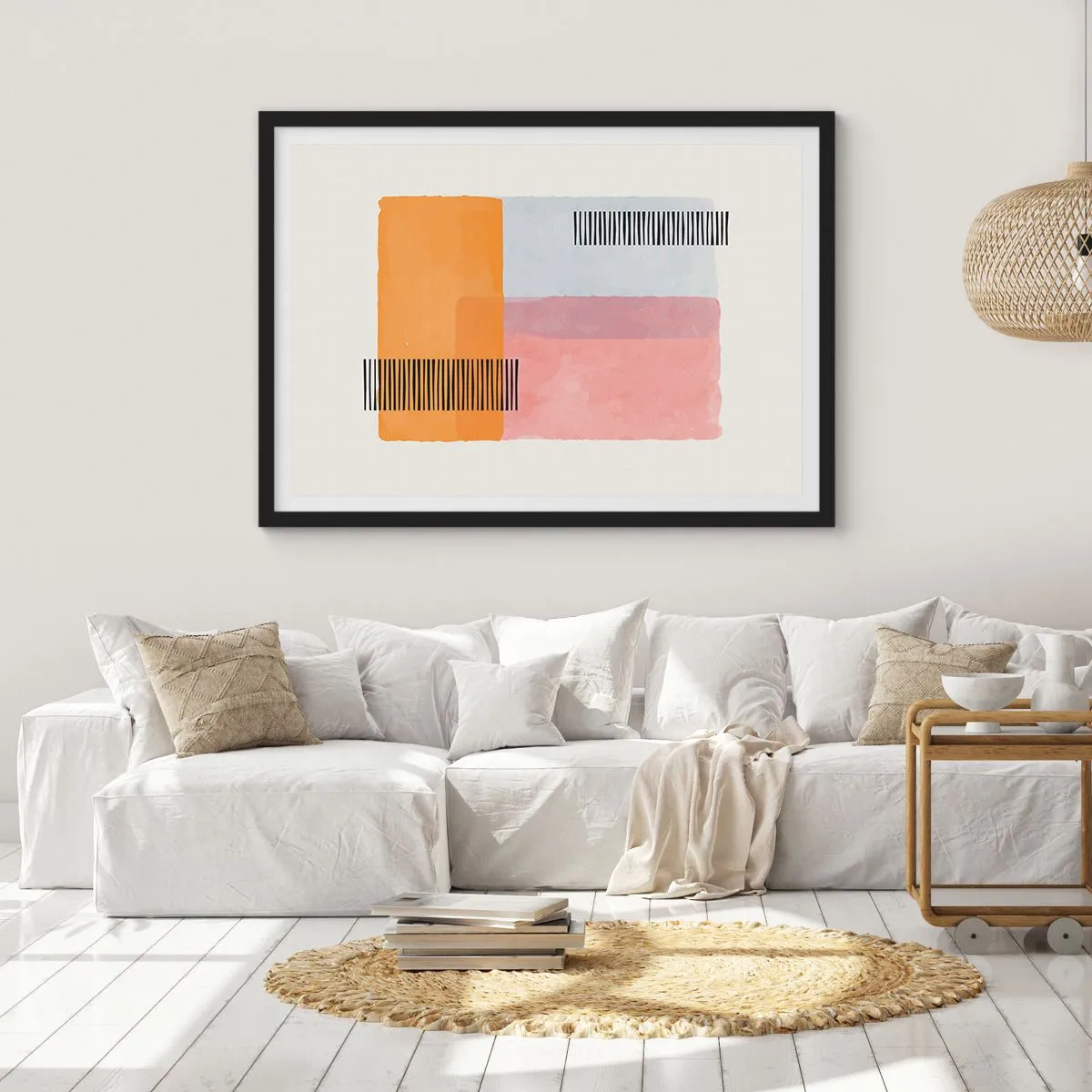 Affisch i svart ram - Från hörna till hörna - 70x50 cm