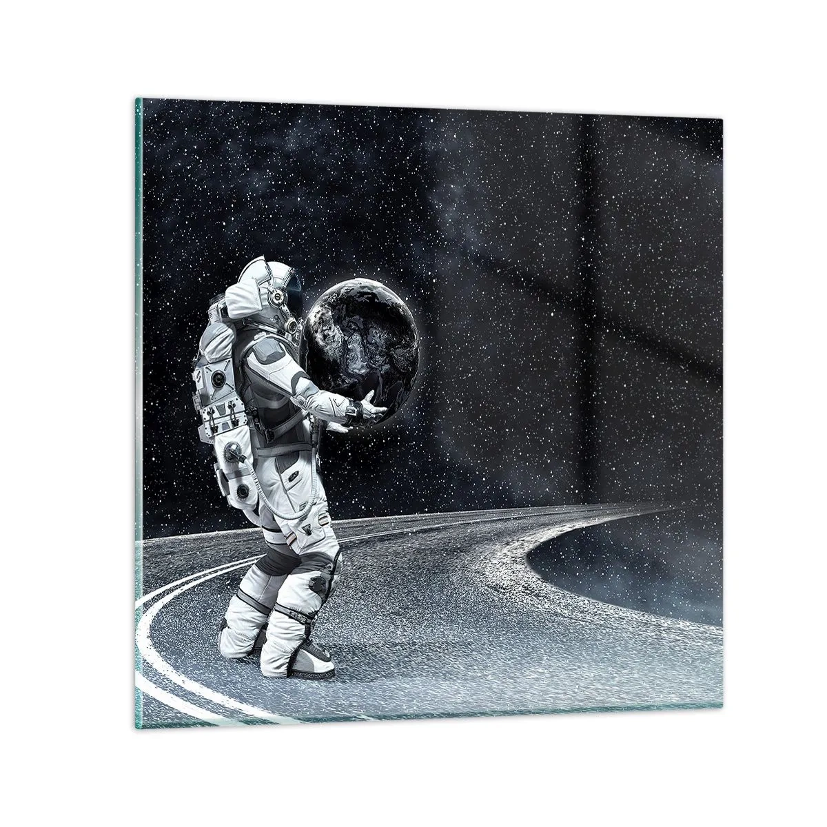 Glastavla - Bild på glas - På Vintergatan - 50x50 cm