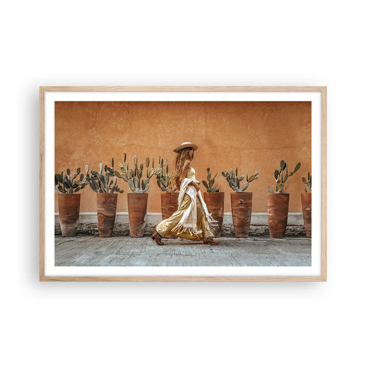 Affisch i ram av ljusek - I hippiestil - 91x61 cm