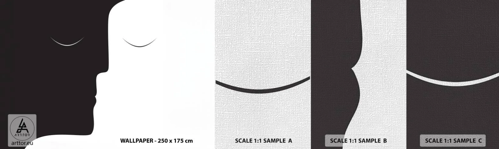 Provbit av fototapet Premium Canvas - Motsatsernas enhet - människor, Par, Bit - 100x30 cm