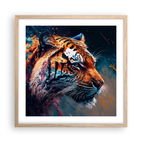 Affisch i ram av ljusek - Vild skönhet - 50x50 cm