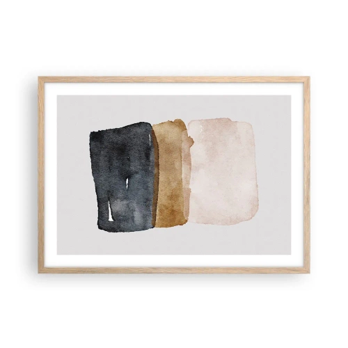 Affisch i ram av ljusek - Komposition av jordens färger - 70x50 cm