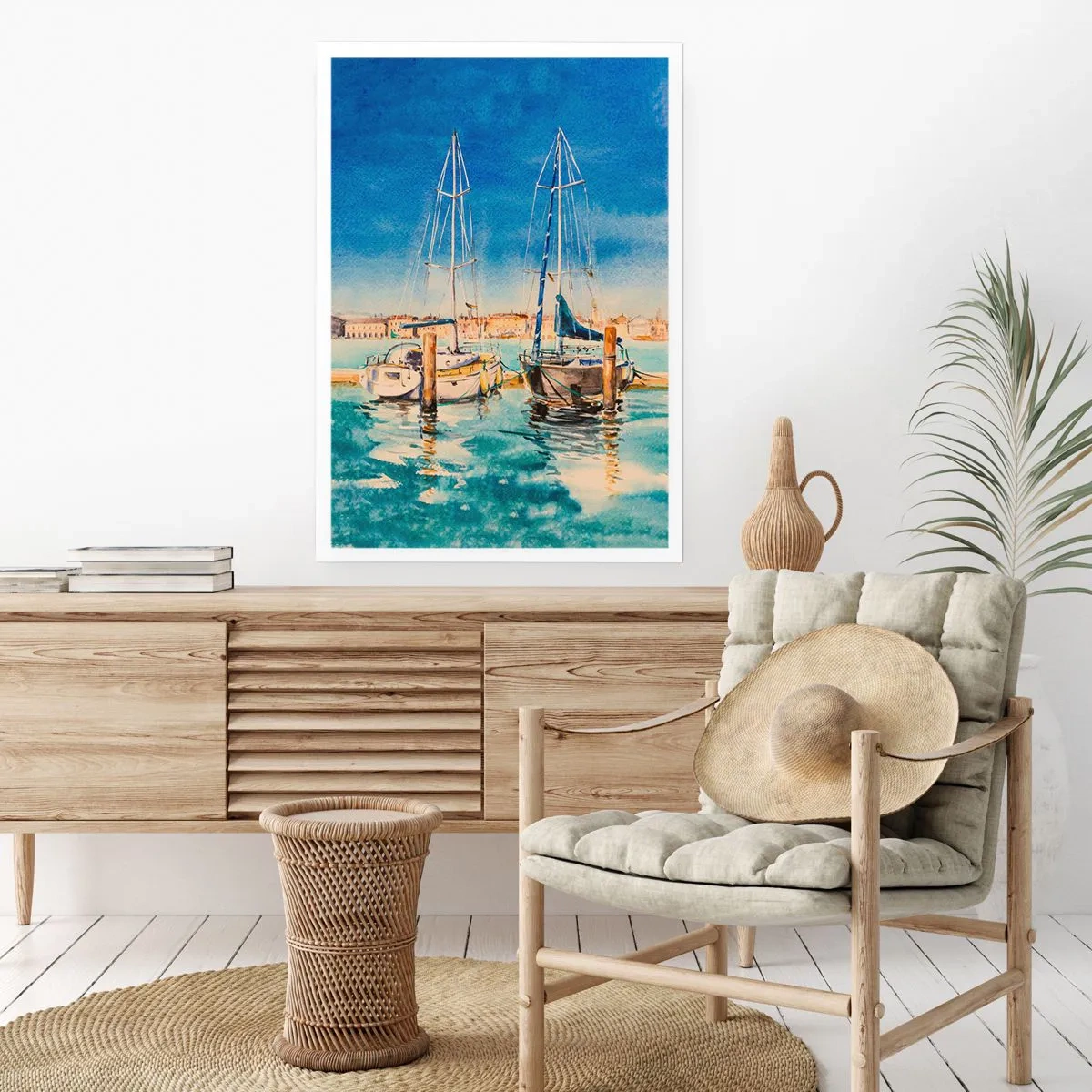 Affisch - Solig lagun - 30x40 cm