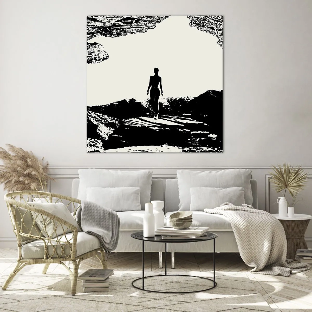 Glastavla - Bild på glas - En ny blick - 60x60 cm