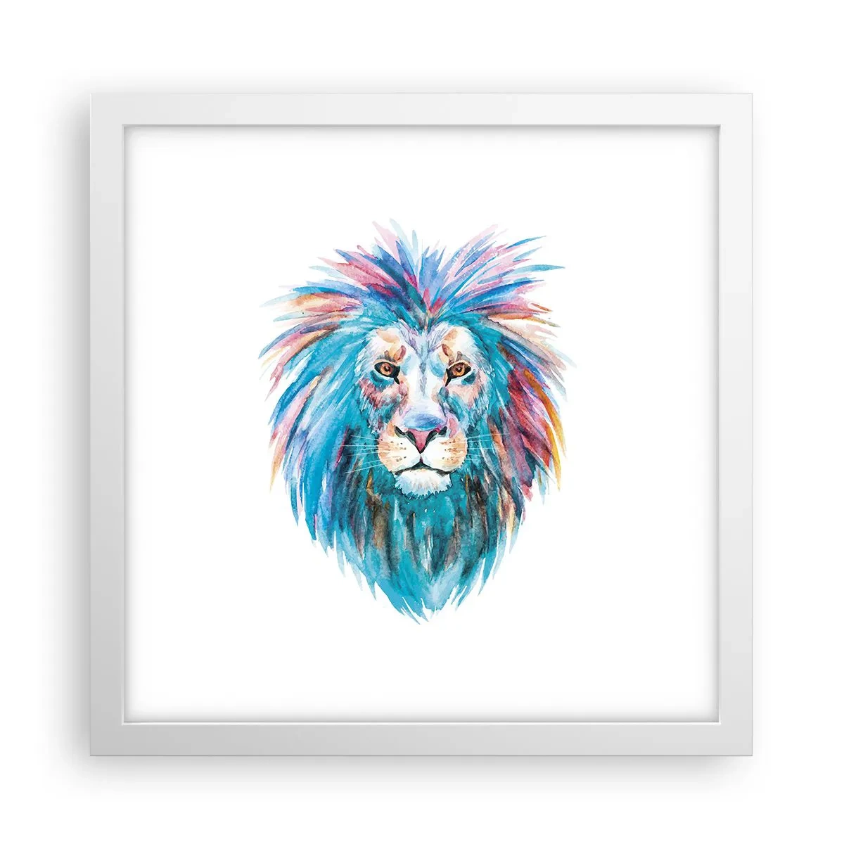 Affisch i vit ram - Elektrifierande aura - 30x30 cm