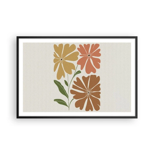 Affisch i svart ram - Natur och geometri - 91x61 cm