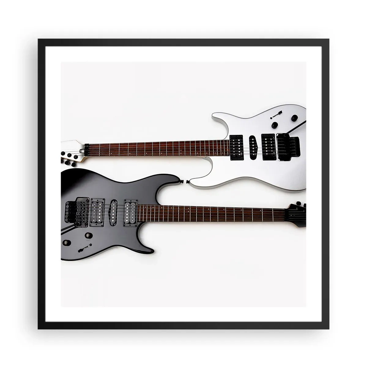 Affisch i svart ram - Formens harmoni - 60x60 cm