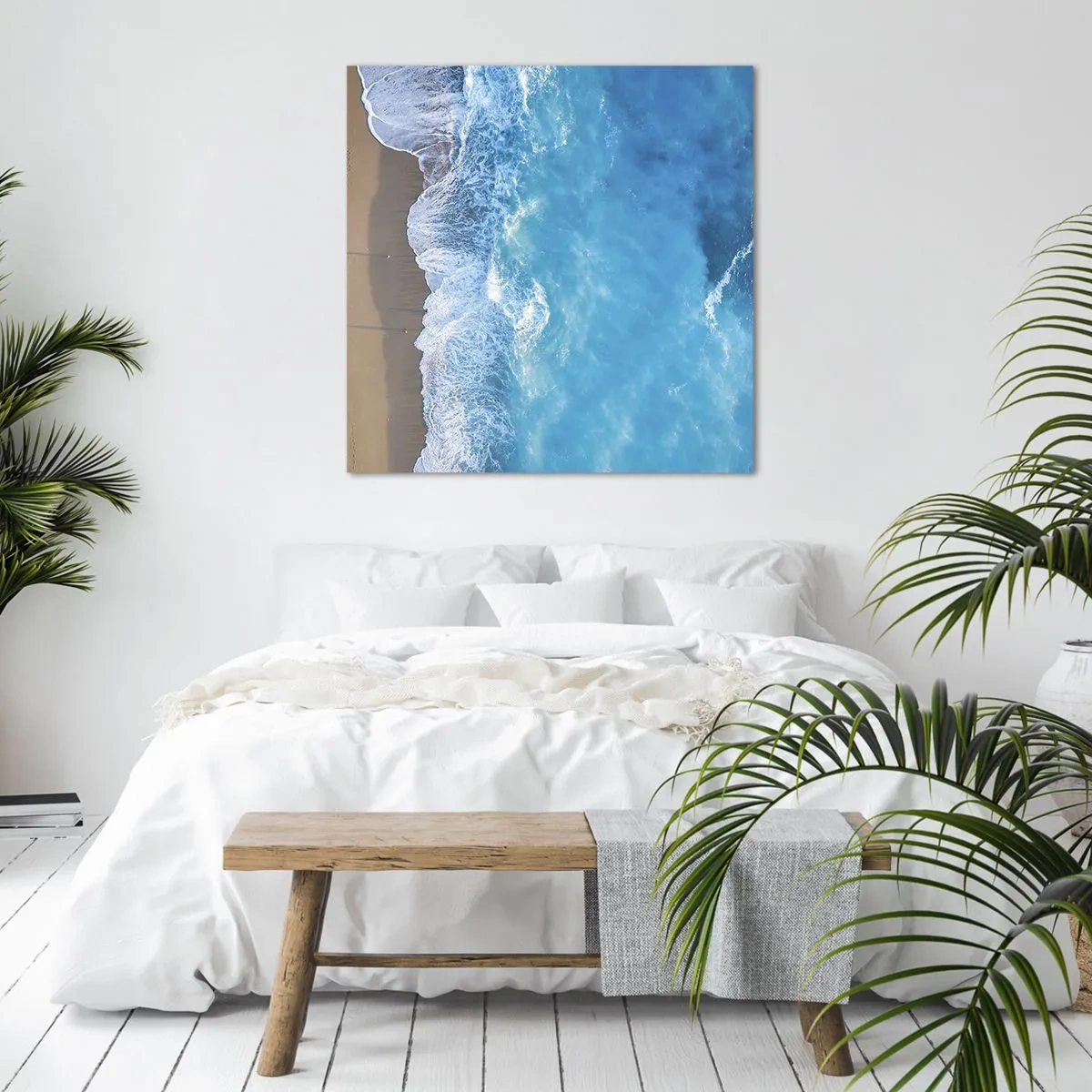 Canvastavla - Bild på duk - Blå styrka - 70x70 cm