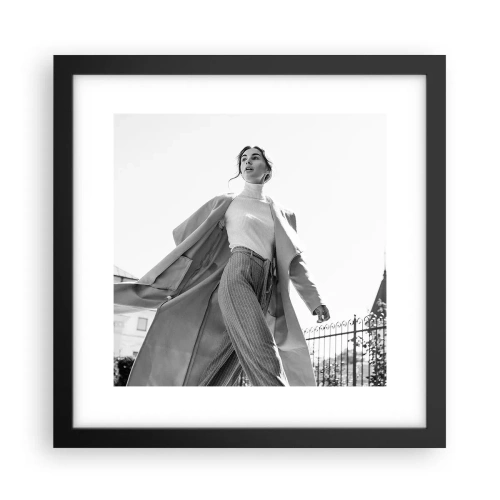 Affisch i svart ram - Följer du med mig? - 30x30 cm